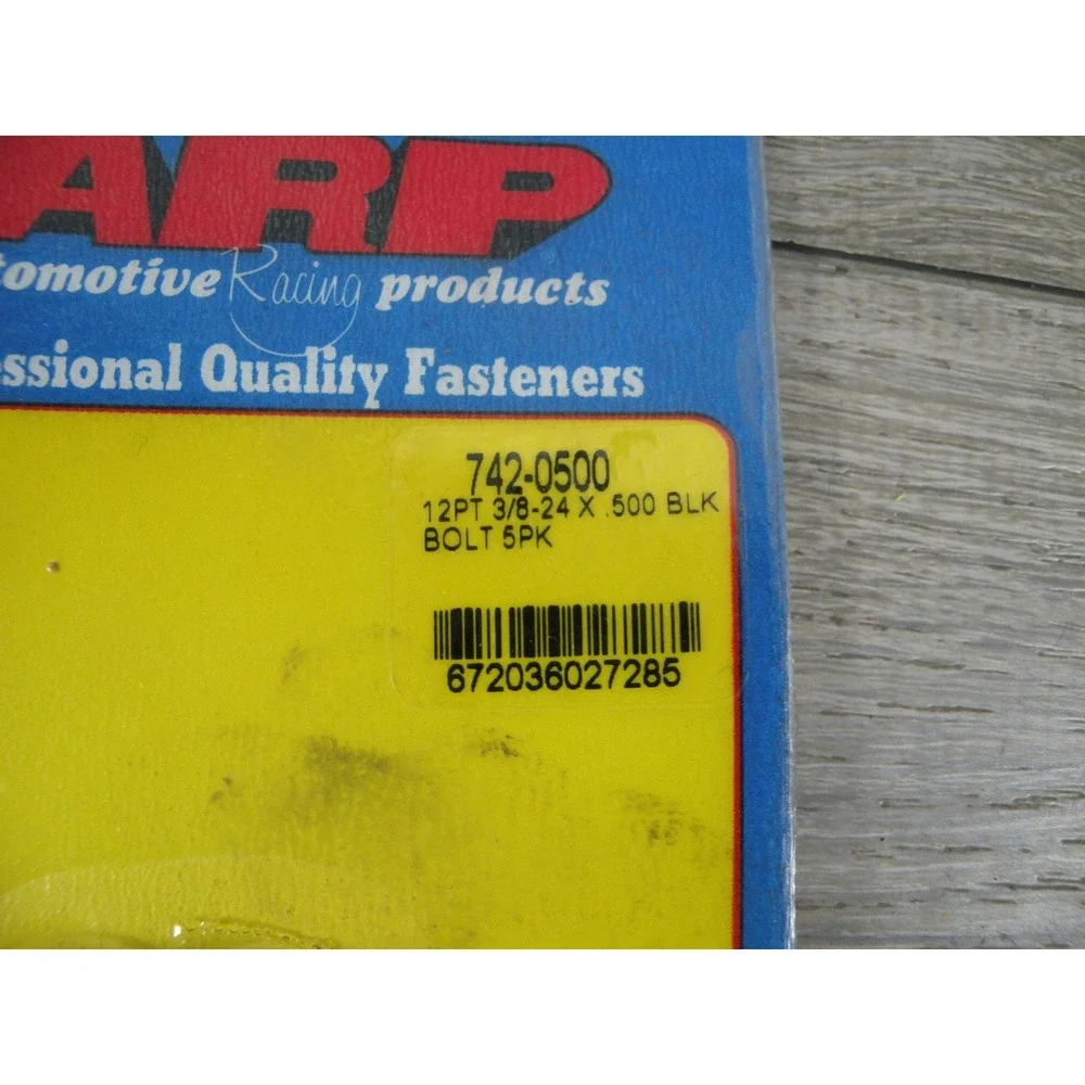 ARP 742-0500 12PT 3/8-24 x .500 Black Professional Quality Fasteners 5-Pack